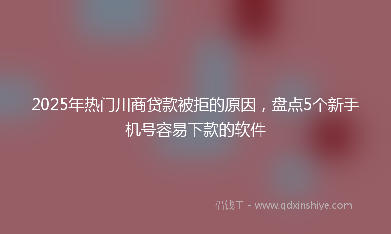 2025年热门川商贷款被拒的原因，盘点5个新手机号容易下款的软件