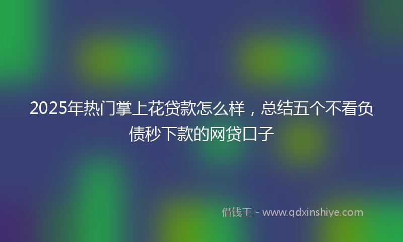 2025年热门掌上花贷款怎么样，总结五个不看负债秒下款的网贷口子
