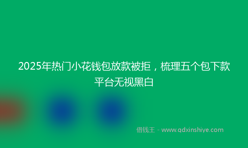 2025年热门小花钱包放款被拒，梳理五个包下款平台无视黑白