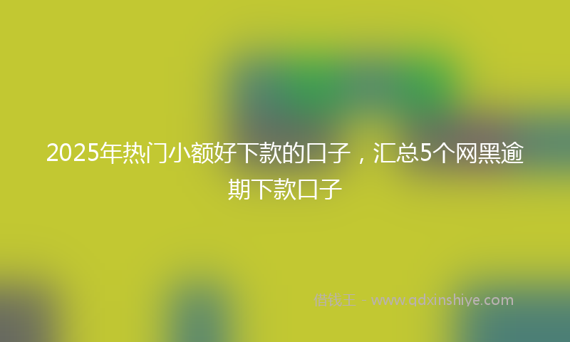 2025年热门小额好下款的口子，汇总5个网黑逾期下款口子