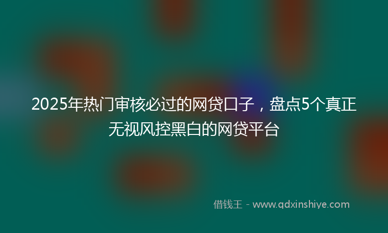 2025年热门审核必过的网贷口子，盘点5个真正无视风控黑白的网贷平台