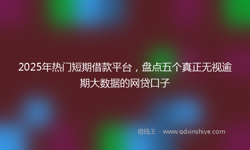 2025年热门短期借款平台，盘点五个真正无视逾期大数据的网贷口子