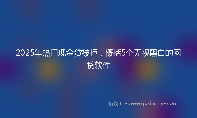 2025年热门现金贷被拒，概括5个无视黑白的网贷软件