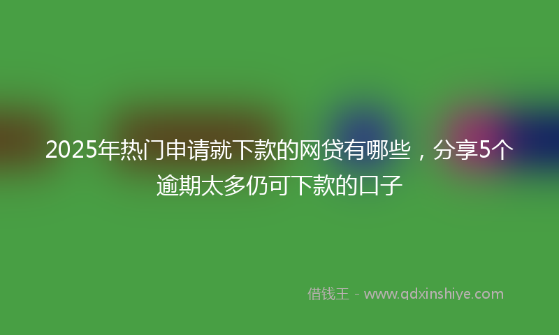 2025年热门申请就下款的网贷有哪些,分享5个逾期太多仍可下款的口子