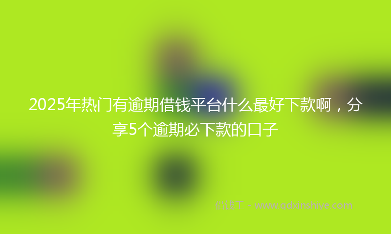 2025年热门有逾期借钱平台什么最好下款啊，分享5个逾期必下款的口子