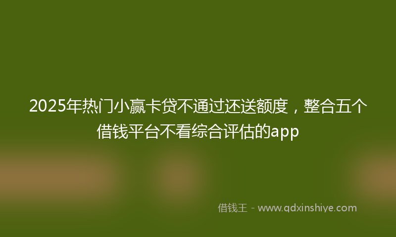 2025年热门小赢卡贷不通过还送额度,整合五个借钱平台不看综合评估的app