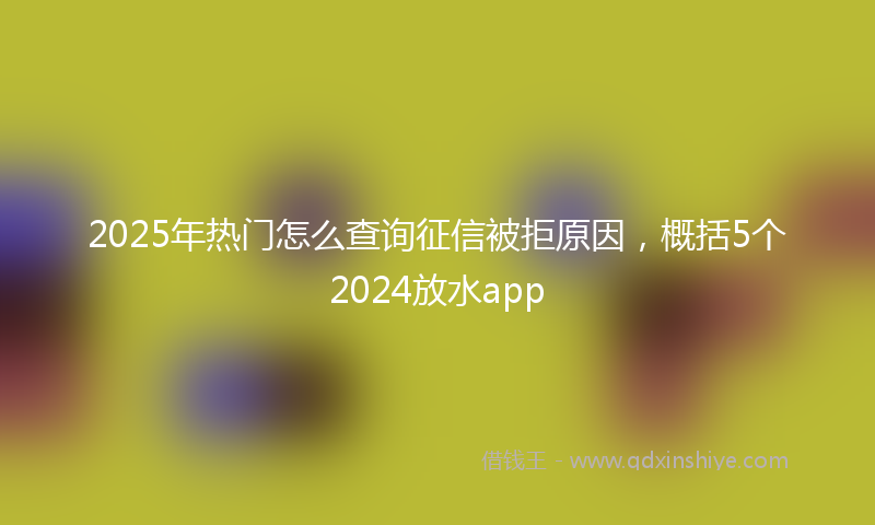 2025年热门怎么查询征信被拒原因，概括5个2024放水app
