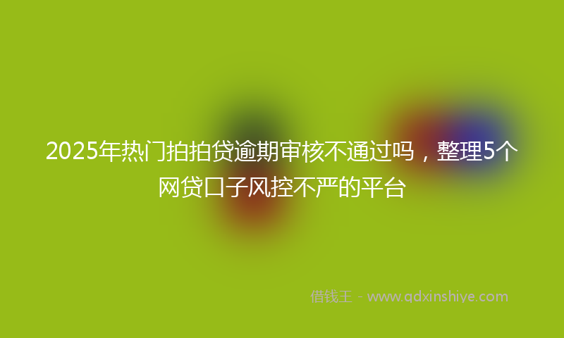 2025年热门拍拍贷逾期审核不通过吗，整理5个网贷口子风控不严的平台