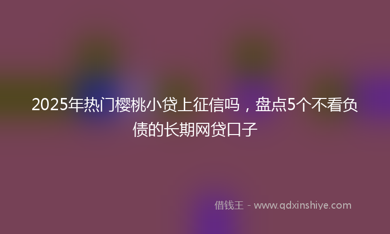 2025年热门樱桃小贷上征信吗，盘点5个不看负债的长期网贷口子
