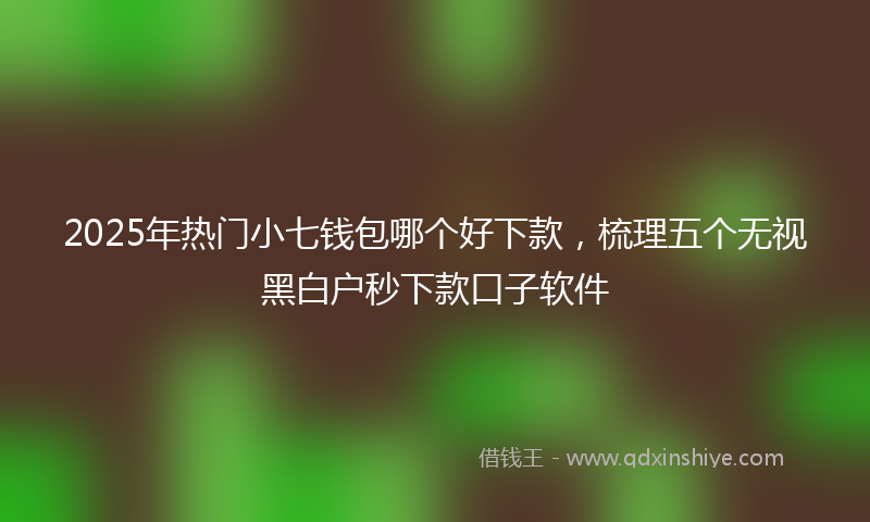 2025年热门小七钱包哪个好下款，梳理五个无视黑白户秒下款口子软件