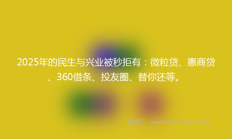 2025年的民生与兴业被秒拒有：微粒贷、惠商贷、360借条、投友圈、替你还等。