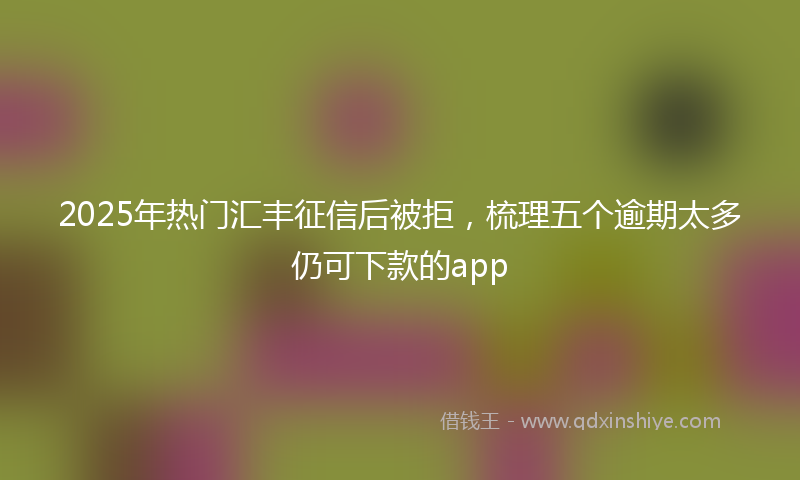 2025年热门汇丰征信后被拒，梳理五个逾期太多仍可下款的app
