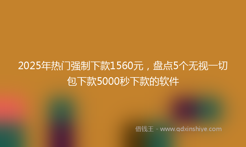 2025年热门强制下款1560元，盘点5个无视一切包下款5000秒下款的软件