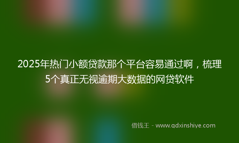 2025年热门小额贷款那个平台容易通过啊，梳理5个真正无视逾期大数据的网贷软件