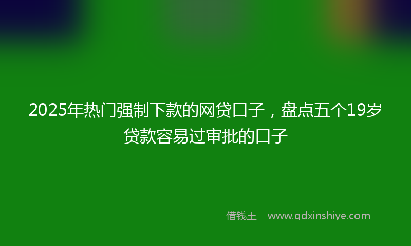 2025年热门强制下款的网贷口子，盘点五个19岁贷款容易过审批的口子