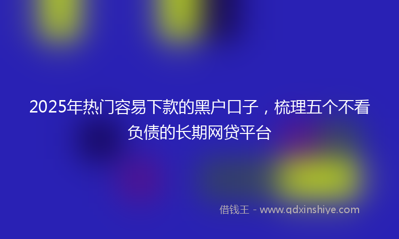 2025年热门容易下款的黑户口子，梳理五个不看负债的长期网贷平台