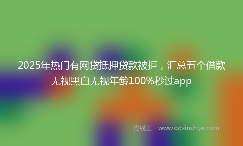 2025年热门有网贷抵押贷款被拒，汇总五个借款无视黑白无视年龄100%秒过app