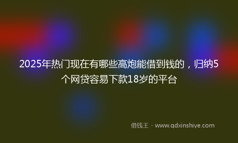 2025年热门现在有哪些高炮能借到钱的，归纳5个网贷容易下款18岁的平台