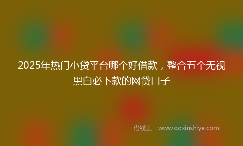 2025年热门小贷平台哪个好借款，整合五个无视黑白必下款的网贷口子