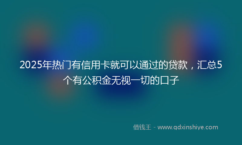 2025年热门有信用卡就可以通过的贷款，汇总5个有公积金无视一切的口子