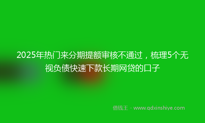 2025年热门来分期提额审核不通过，梳理5个无视负债快速下款长期网贷的口子