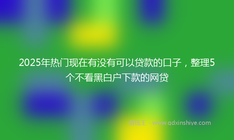 2025年热门现在有没有可以贷款的口子，整理5个不看黑白户下款的网贷