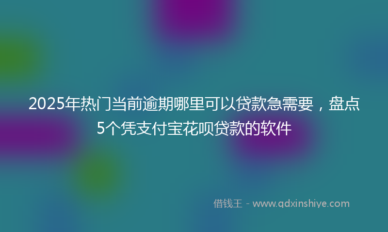 2025年热门当前逾期哪里可以贷款急需要，盘点5个凭支付宝花呗贷款的软件