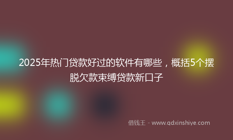 2025年热门贷款好过的软件有哪些，概括5个摆脱欠款束缚贷款新口子