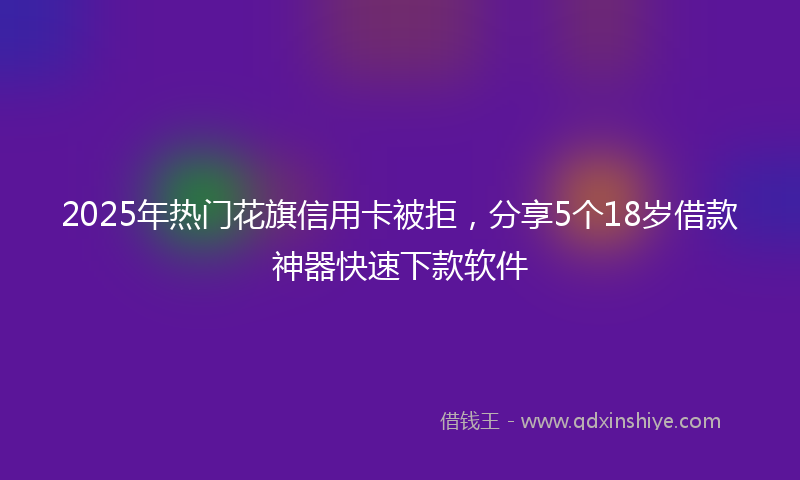 2025年热门花旗信用卡被拒，分享5个18岁借款神器快速下款软件