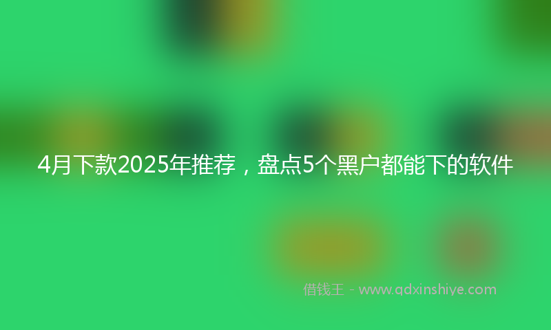 4月下款2025年推荐，盘点5个黑户都能下的软件