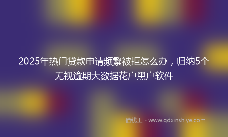 2025年热门贷款申请频繁被拒怎么办，归纳5个无视逾期大数据花户黑户软件