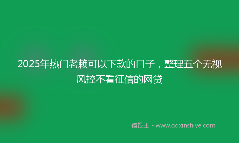 2025年热门老赖可以下款的口子，整理五个无视风控不看征信的网贷