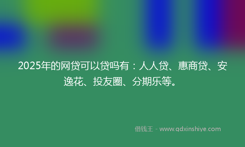 2025年的网贷可以贷吗有：人人贷、惠商贷、安逸花、投友圈、分期乐等。