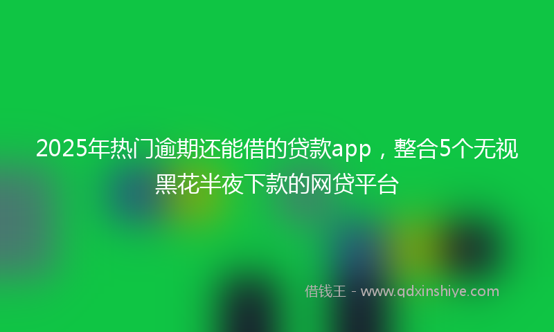2025年热门逾期还能借的贷款app，整合5个无视黑花半夜下款的网贷平台