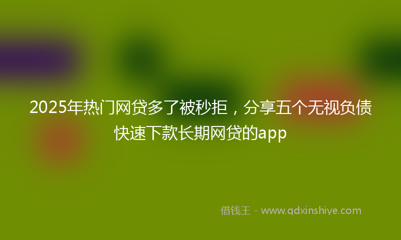 2025年热门网贷多了被秒拒，分享五个无视负债快速下款长期网贷的app