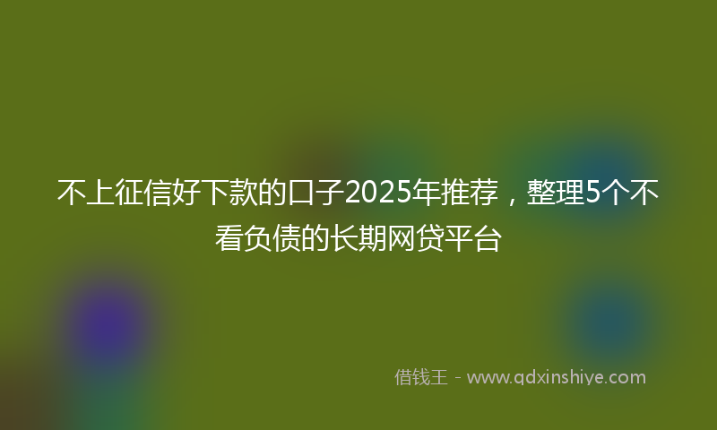 不上征信好下款的口子2025年推荐，整理5个不看负债的长期网贷平台