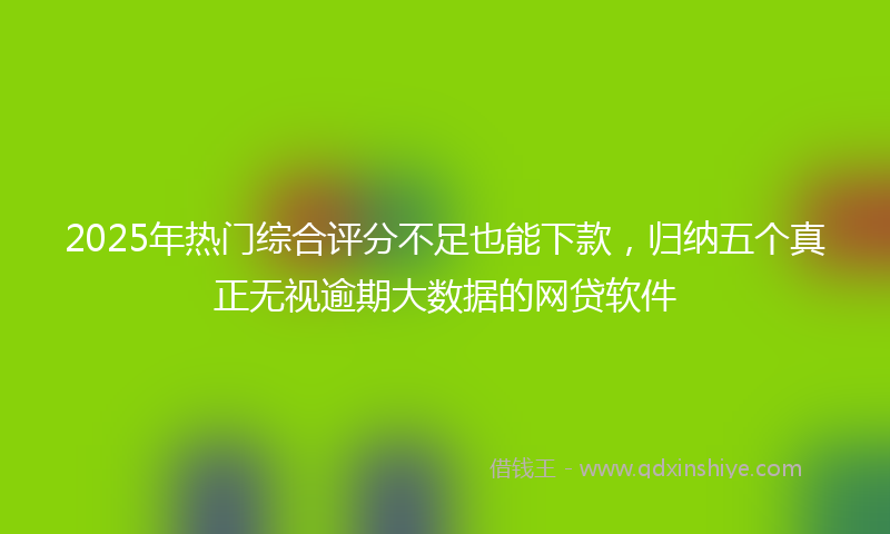 2025年热门综合评分不足也能下款，归纳五个真正无视逾期大数据的网贷软件