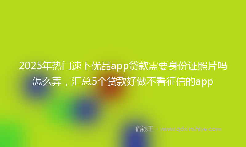 2025年热门速下优品app贷款需要身份证照片吗怎么弄，汇总5个贷款好做不看征信的app