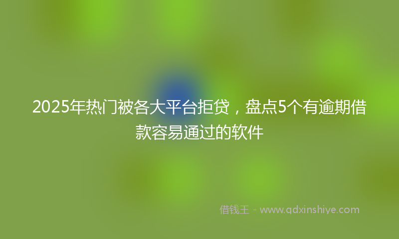 2025年热门被各大平台拒贷，盘点5个有逾期借款容易通过的软件