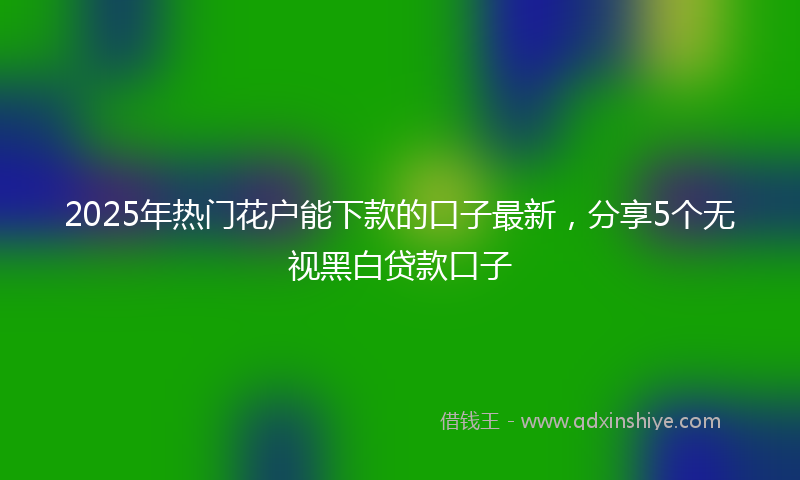 2025年热门花户能下款的口子最新,分享5个无视黑白贷款口子