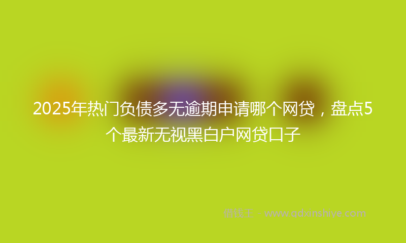 2025年热门负债多无逾期申请哪个网贷，盘点5个最新无视黑白户网贷口子