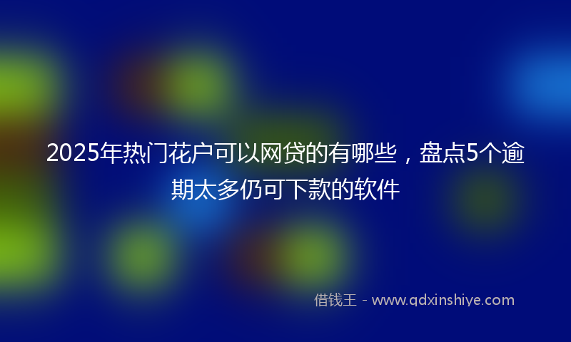 2025年热门花户可以网贷的有哪些，盘点5个逾期太多仍可下款的软件