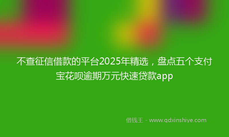 不查征信借款的平台2025年精选，盘点五个支付宝花呗逾期万元快速贷款app