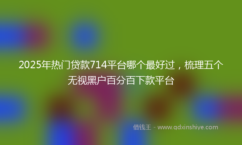 2025年热门贷款714平台哪个最好过，梳理五个无视黑户百分百下款平台