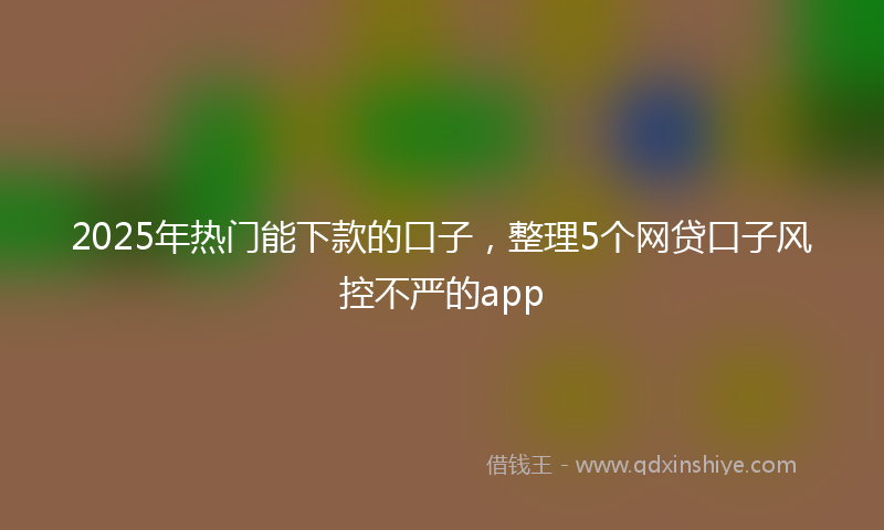 2025年热门能下款的口子,整理5个网贷口子风控不严的app