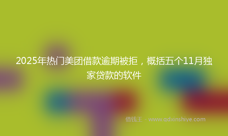 2025年热门美团借款逾期被拒,概括五个11月独家贷款的软件