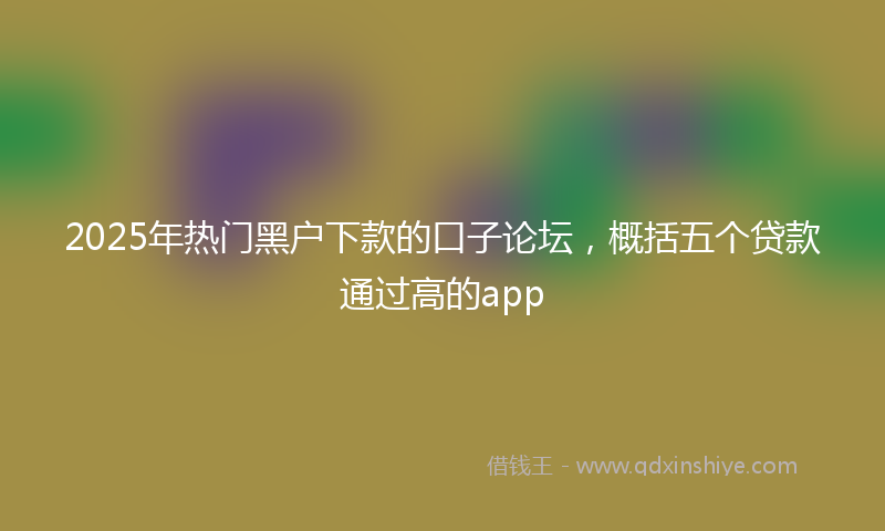 2025年热门黑户下款的口子论坛,概括五个贷款通过高的app