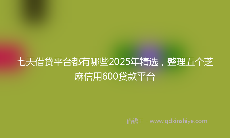七天借贷平台都有哪些2025年精选，整理五个芝麻信用600贷款平台