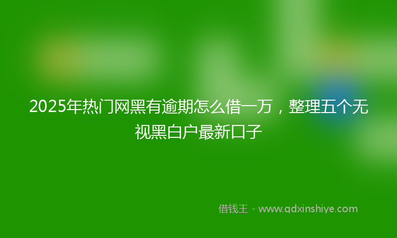 2025年热门网黑有逾期怎么借一万，整理五个无视黑白户最新口子