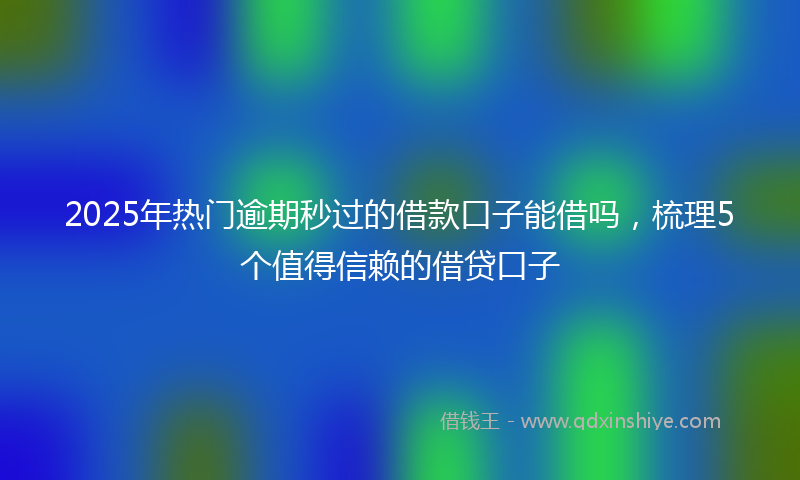 2025年热门逾期秒过的借款口子能借吗，梳理5个值得信赖的借贷口子